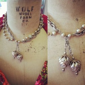 SOLD 1950s Acorn Novelty Necklace